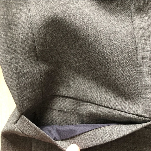 J. Crew Bi Stretch Wool Blend Open Front Blazer Jacket in Grey - Picture 7 of 12